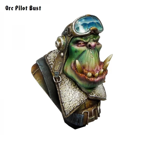 1/12 Orc Pilot, Resin Model Bust Kit, Fantasy Theme, Unassembled and Unpainted