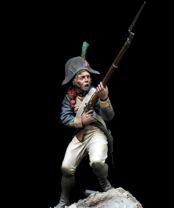 75mm Napoleonic Infantryman, Resin Model Figure Kit, Unassembled and Unpainted