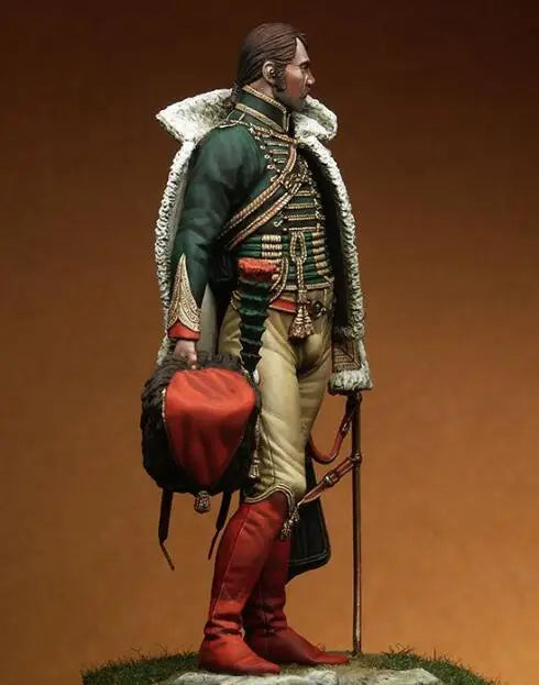1/18 Napoleonic Polish Officer with Pelisse, Resin Model Figure Kit, Unassembled and Unpainted