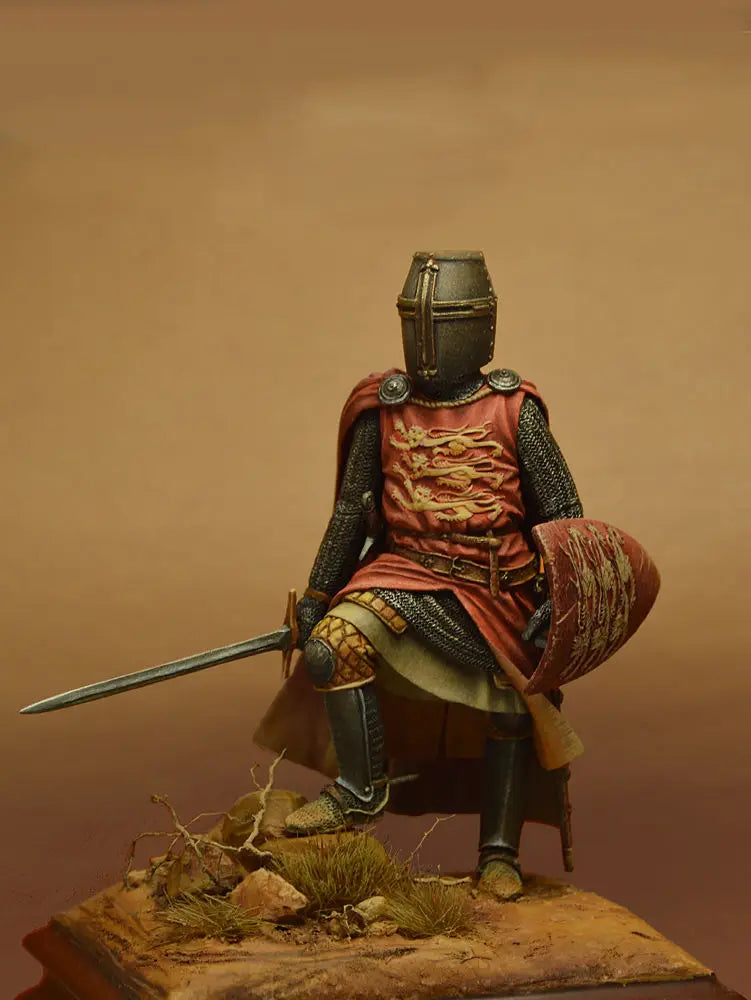 75mm Medieval Richard the Lionheart, Resin Model Figure Kit, Unassembled and Unpainted