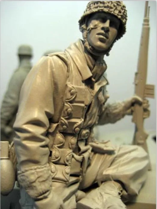 1/16 WWII Allied Soldier, Resin Model Figure Kit, Unassembled and Unpainted