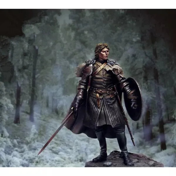 1/24 Medieval Noble Knight with Cloak and Shield, Resin Model Figure Kit, Unassembled and Unpainted