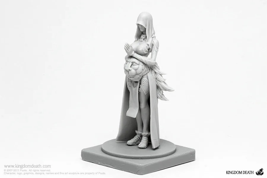 30mm Hooded Sorceress in Long Robes, Resin Model Figure Kit, Unassembled and Unpainted