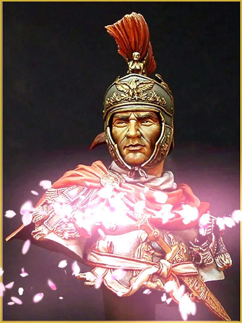 1/10 Ancient Roman Officer with Corinthian Helmet, Resin Model Bust Kit, Unassembled and Unpainted