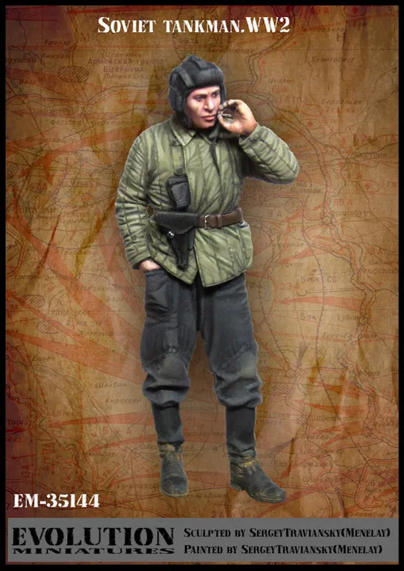 1/35 WWII Soviet Tankman, 6 Figures, Resin Model Figure Kit, Unassembled and Unpainted
