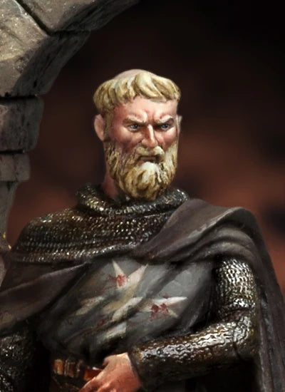 54mm Medieval Crusader Soldier, 2 Figures, Resin Model Figure Kit, Unassembled and Unpainted