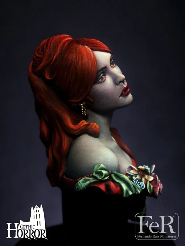 1/12 Female Vampire, Resin Model Bust Kit, Fantasy Theme, Unassembled and Unpainted