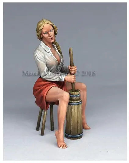 1/35 American Civil War Country Girl, Resin Model Figure Kit, Unassembled and Unpainted
