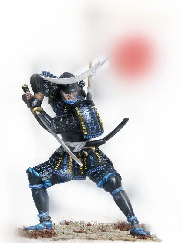1/24 Armored Samurai Warrior, Resin Model Figure Kit, Fantasy Theme, Unassembled and Unpainted