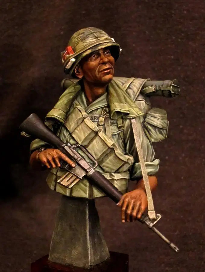 1/9 Vietnam War American Air Cavalry Trooper, Resin Model Bust Kit, Unassembled and Unpainted