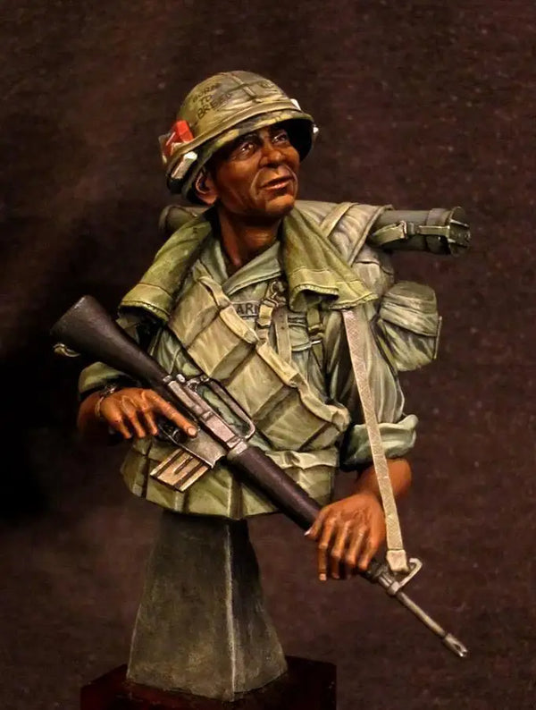1/9 Vietnam War American Air Cavalry Trooper, Resin Model Bust Kit, Unassembled and Unpainted