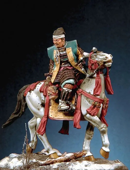 54mm Medieval Sengoku Warrior Masanori Fukushima, Resin Model Figure Kit, Unassembled and Unpainted
