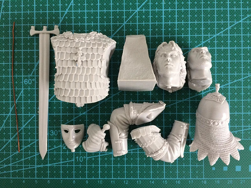 1/9 Ancient Warrior with Sword, Resin Model Bust Kit, Unassembled and Unpainted