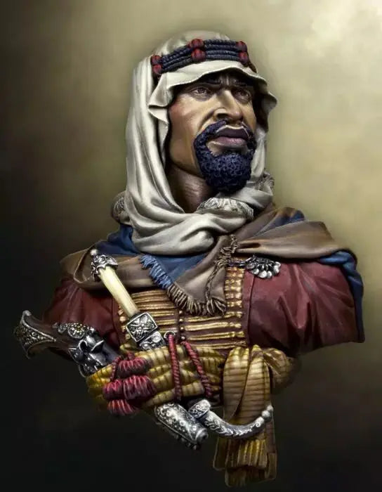 1/10 Orientalist Military Officer, Resin Model Bust Kit, Military Theme, Unassembled and Unpainted
