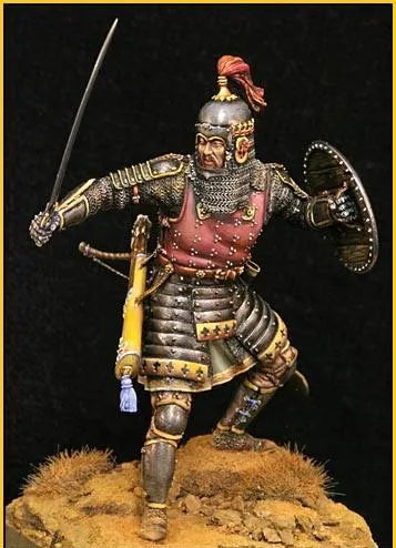 54mm Medieval Mongolian Soldiers, Resin Model Figure Kit, Unassembled and Unpainted