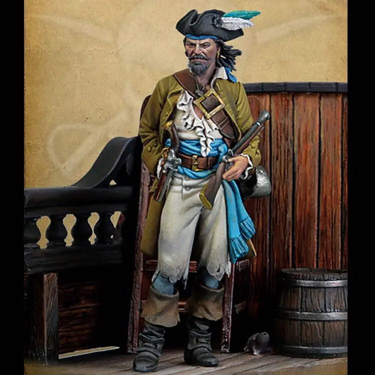 1/32 Napoleonic Pirate, Resin Model Figure Kit, Unassembled and Unpainted