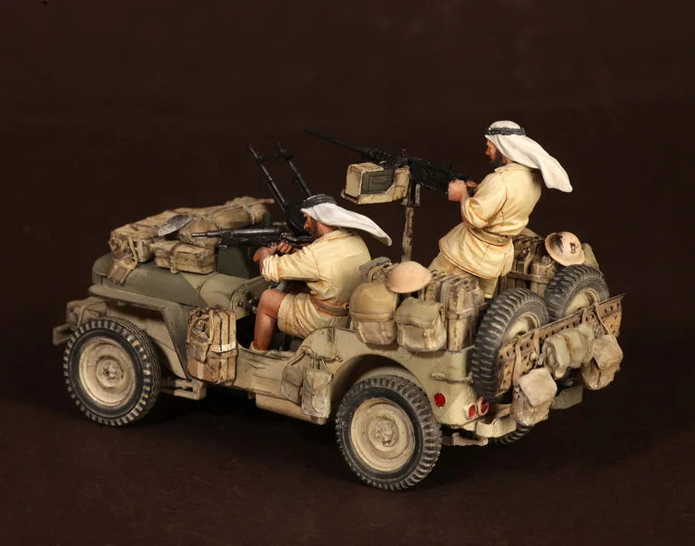 1/35 WWII Desert Campaign Crew, 4 Figures, Resin Model Figure Kit, Unassembled and Unpainted