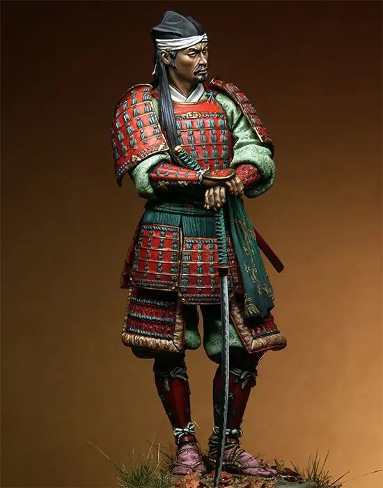 1/18 Japanese Samurai Warrior, Resin Model Figure Kit, Military Theme, Unassembled and Unpainted