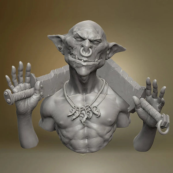 1/12 Alien Creature, Resin Model Bust Kit, Sci-Fi Theme, Unassembled and Unpainted