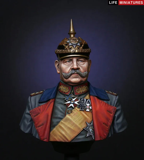 1/10 WWI Prussian Field Marshal Paul Von Hindenburg, Resin Model Bust Kit, Unassembled and Unpainted