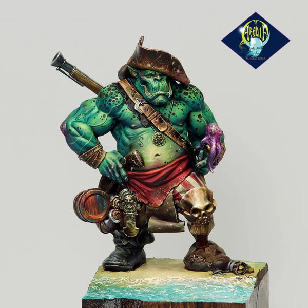 1/24 Orc Warrior Wielding Great Club, Resin Model Figure Kit, Fantasy Theme, Unassembled and Unpainted