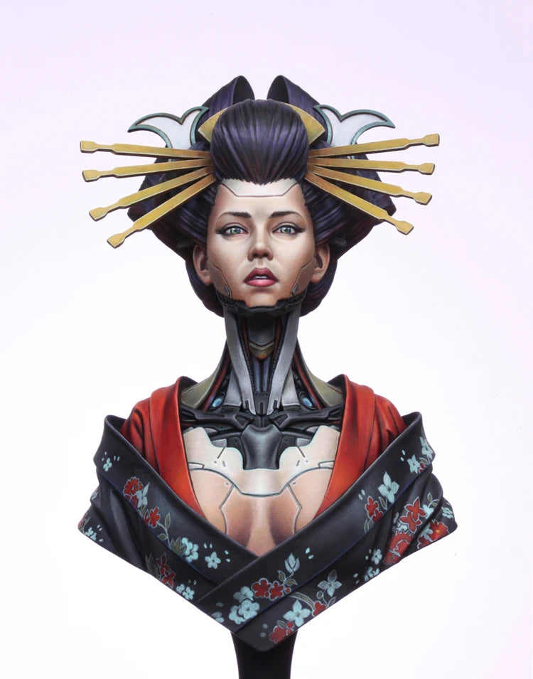 1/10 Mechanical Queen, Resin Model Bust Kit, Fantasy Theme, Unassembled and Unpainted