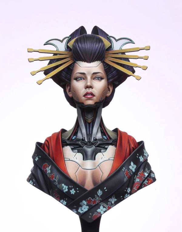 1/10 Mechanical Queen, Resin Model Bust Kit, Fantasy Theme, Unassembled and Unpainted