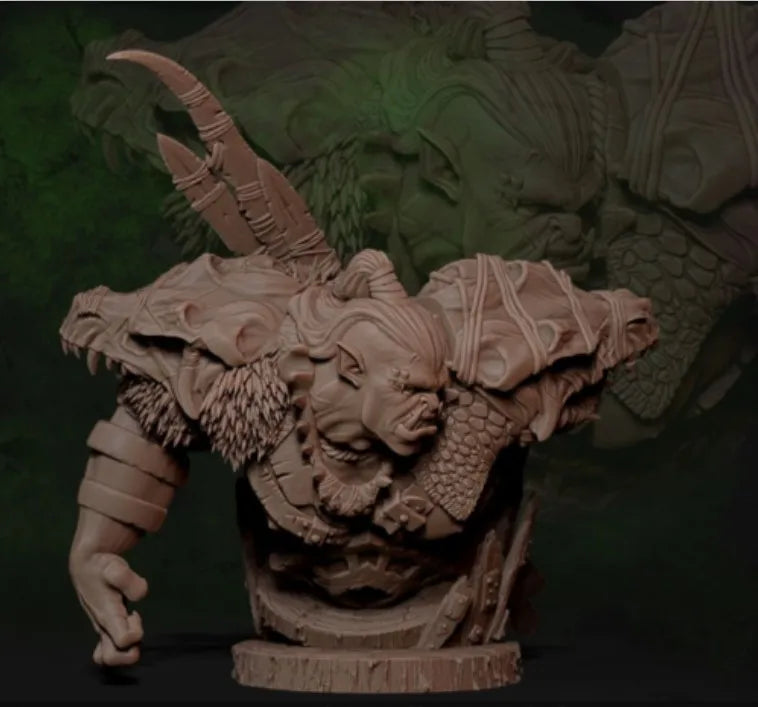 1/12 Demonic, Resin Model Bust Kit, Fantasy Theme, Unassembled and Unpainted
