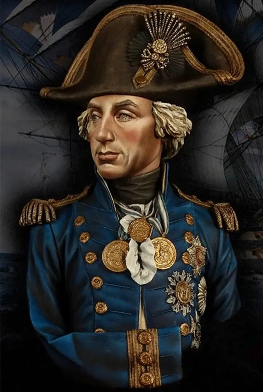 200mm Napoleonic French Officer, Resin Model Bust Kit, Unassembled and Unpainted