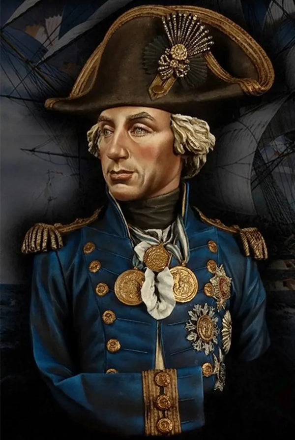 200mm Napoleonic French Officer, Resin Model Bust Kit, Unassembled and Unpainted