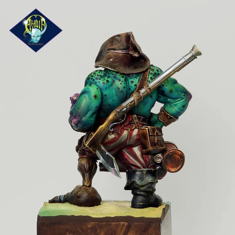 1/24 Orc Warrior Wielding Great Club, Resin Model Figure Kit, Fantasy Theme, Unassembled and Unpainted