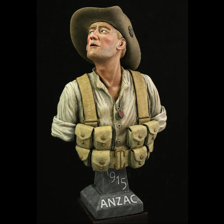 1/9 WWI ANZAC Digger Gallipoli, Resin Model Bust Kit, Unassembled and Unpainted
