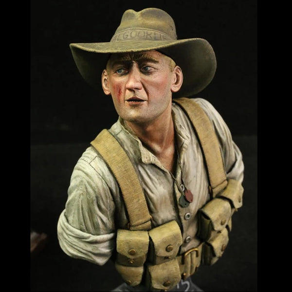 1/9 WWI ANZAC Digger Gallipoli, Resin Model Bust Kit, Unassembled and Unpainted
