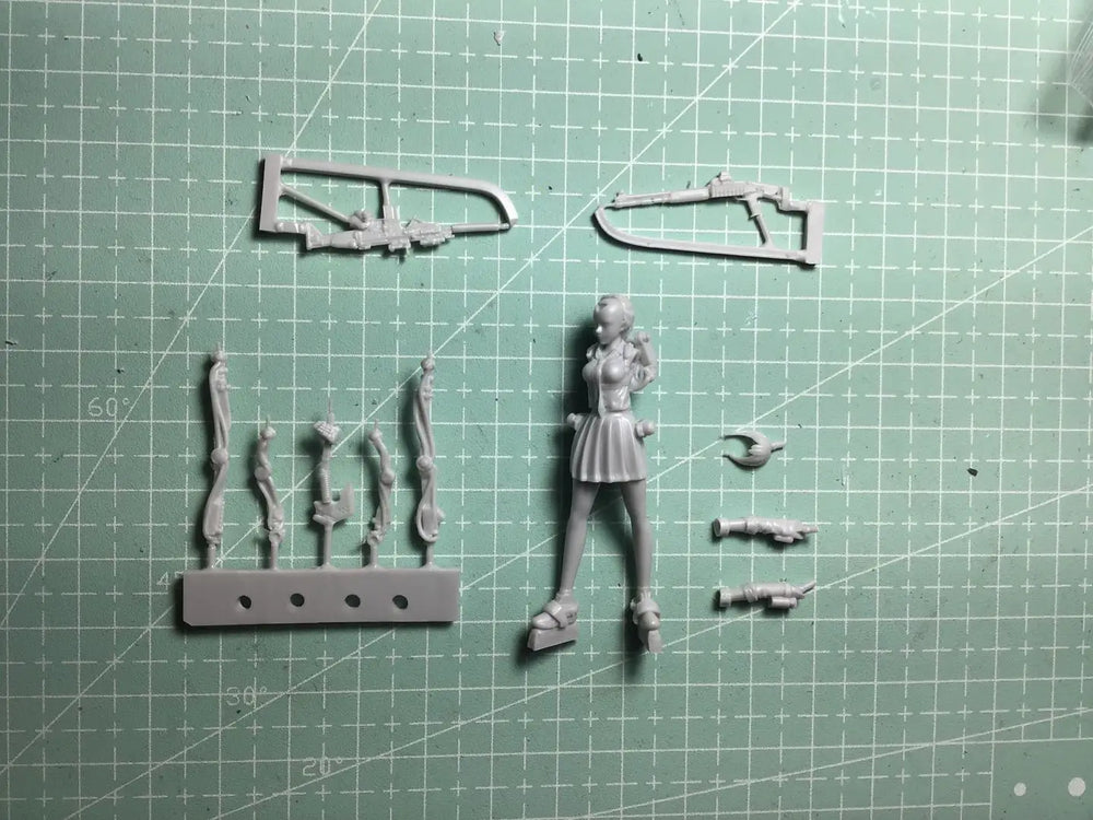 1/35 Soldier, Resin Model Figure Kit, Anime Theme, Unassembled and Unpainted