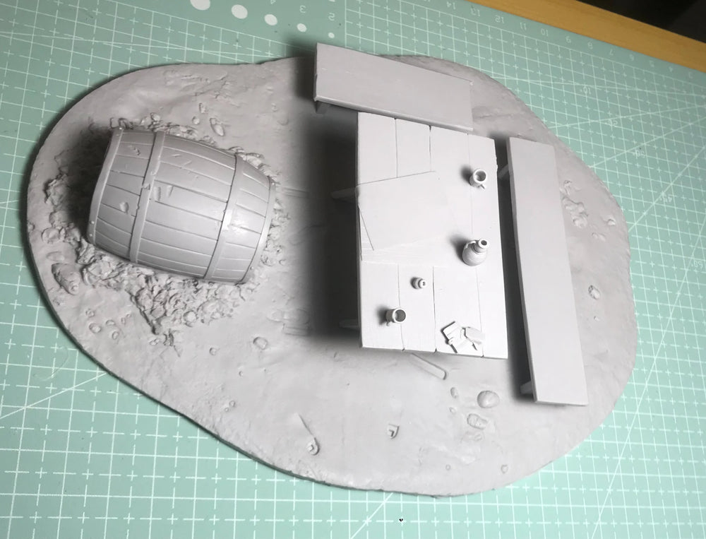 1/24 Military Vignette, Resin Model Diorama Kit, Military Theme, Unassembled and Unpainted