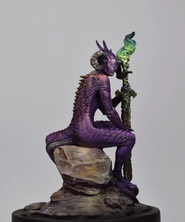 80mm Sorceress with Dragon Scales, Resin Model Figure Kit, Fantasy Theme, Unassembled and Unpainted