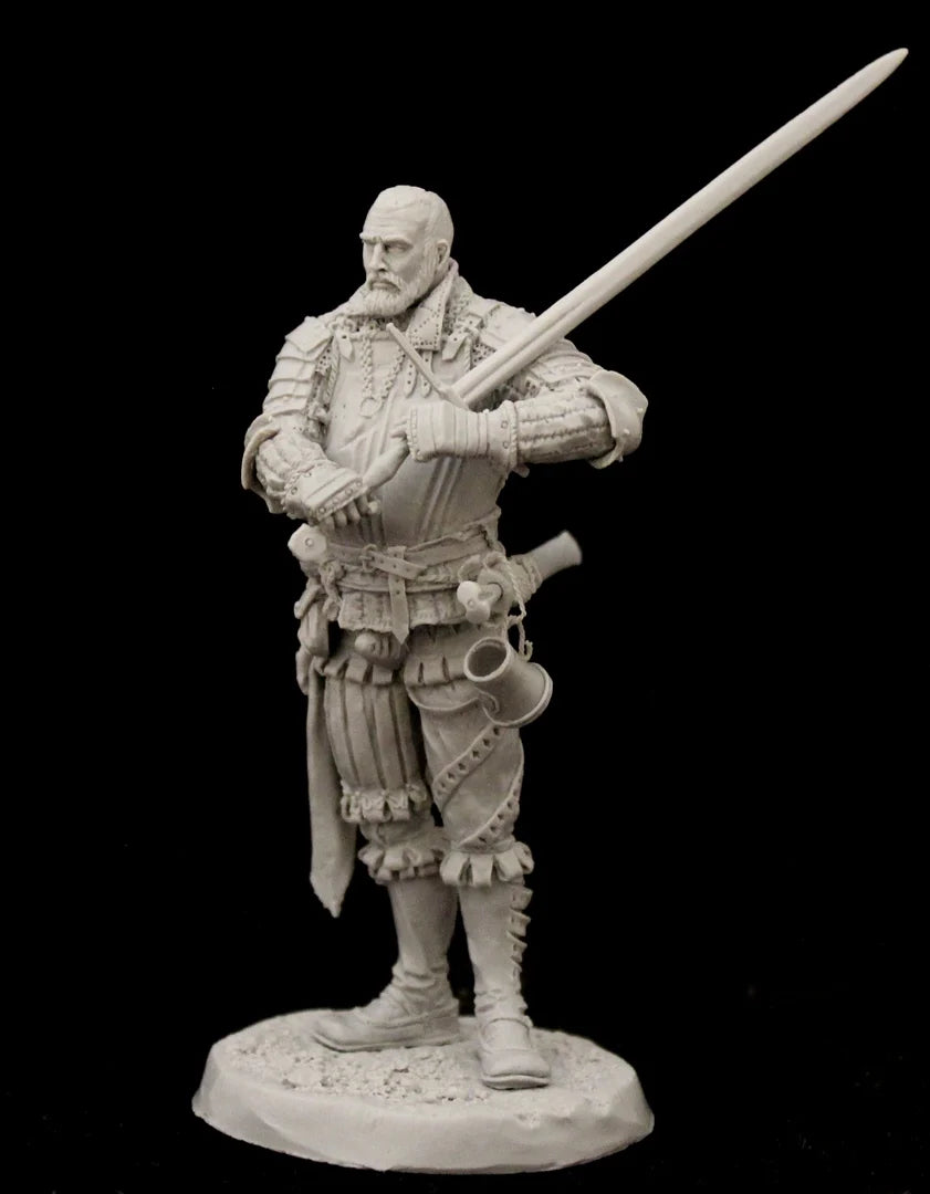 1/24 WWI British Infantryman in Puttees with Bayonet, Resin Model Figure Kit, Unassembled and Unpainted