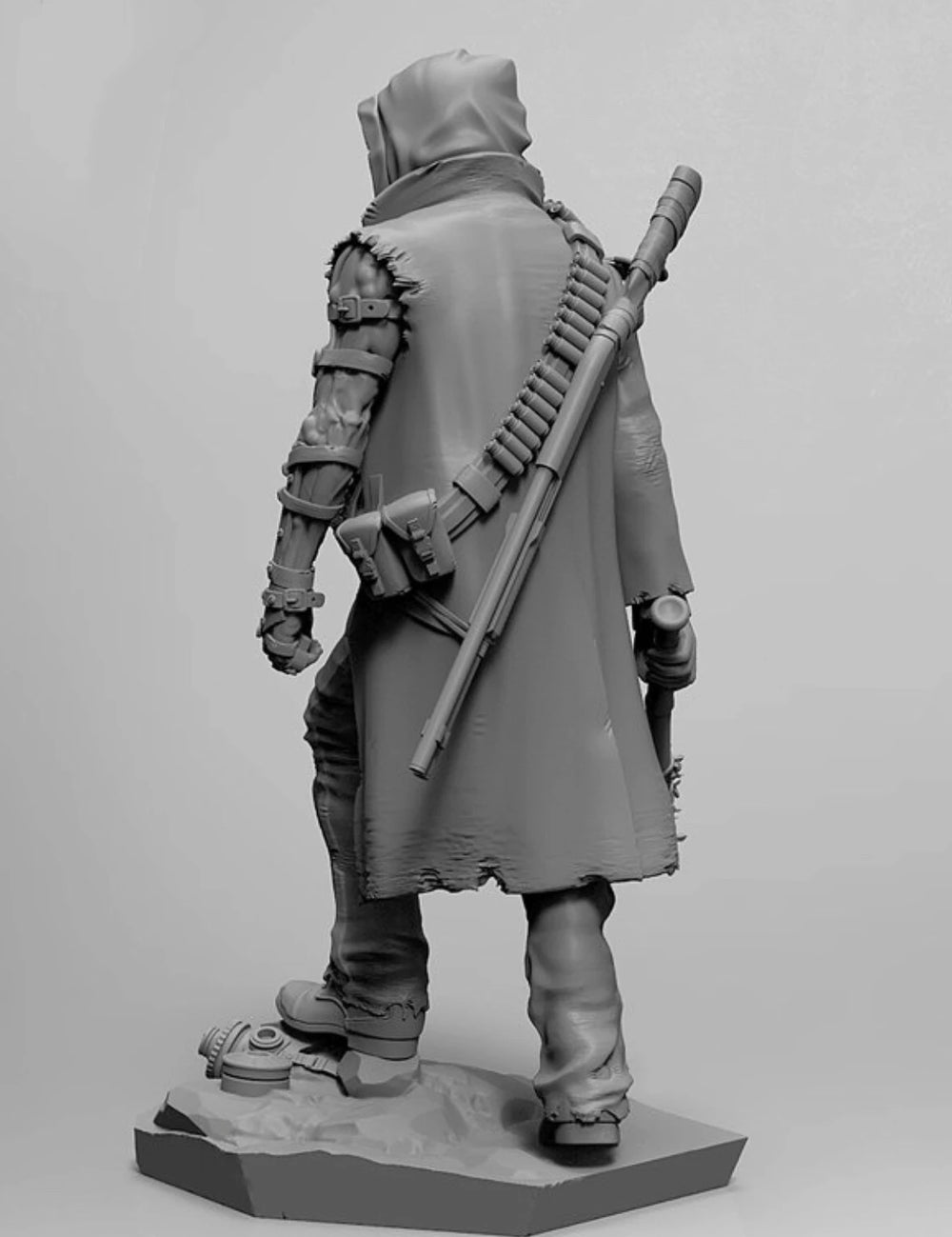 1/35 Post-Apocalyptic Soldier, Resin Model Figure Kit, Sci-Fi Theme, Unassembled and Unpainted