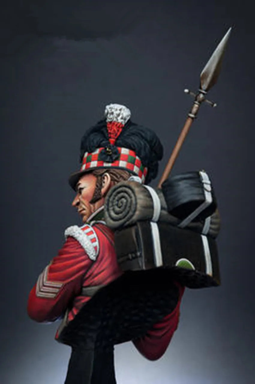 1/10 Military Commander, Resin Model Bust Kit, Fantasy Theme, Unassembled and Unpainted