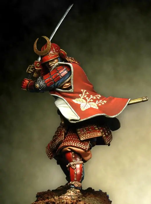 1/18 Japanese Samurai Warrior with Sword and Bow, Resin Model Figure Kit, Military Theme, Unassembled and Unpainted