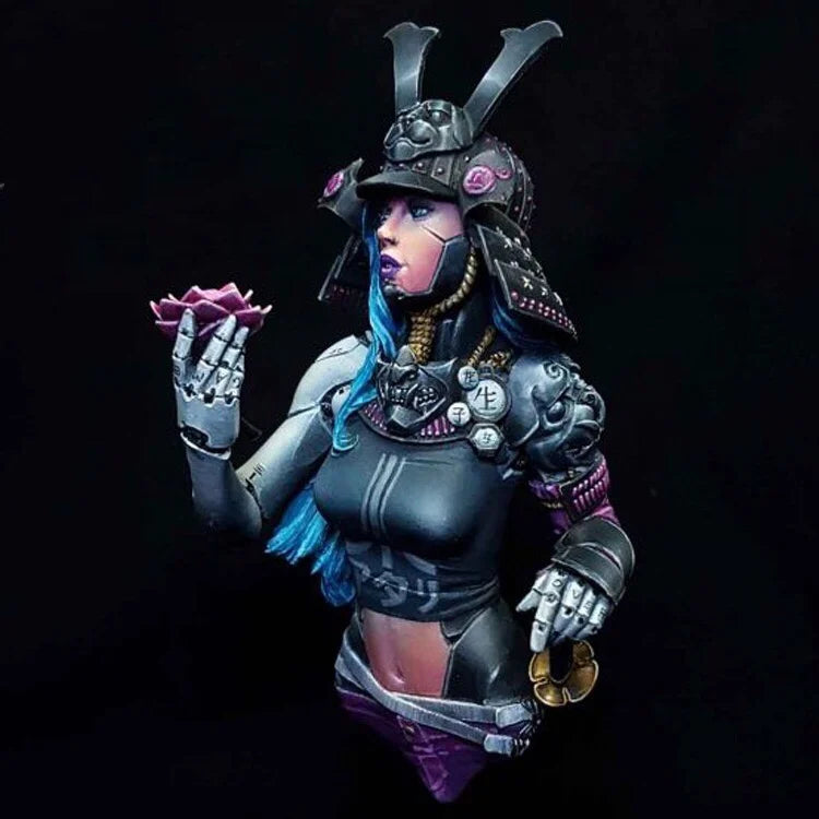 1/10 Sorceress with Spired Headdress, Resin Model Bust Kit, Fantasy Theme, Unassembled and Unpainted