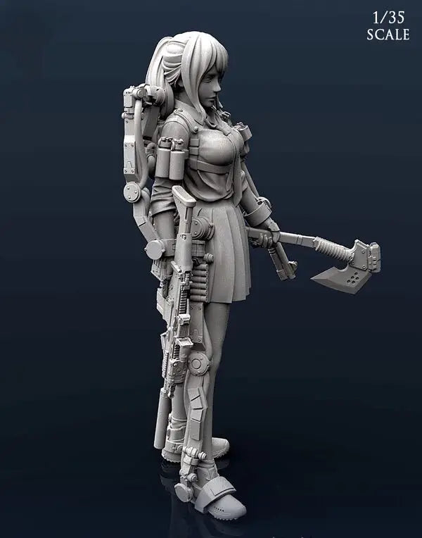 1/35 Soldier, Resin Model Figure Kit, Anime Theme, Unassembled and Unpainted