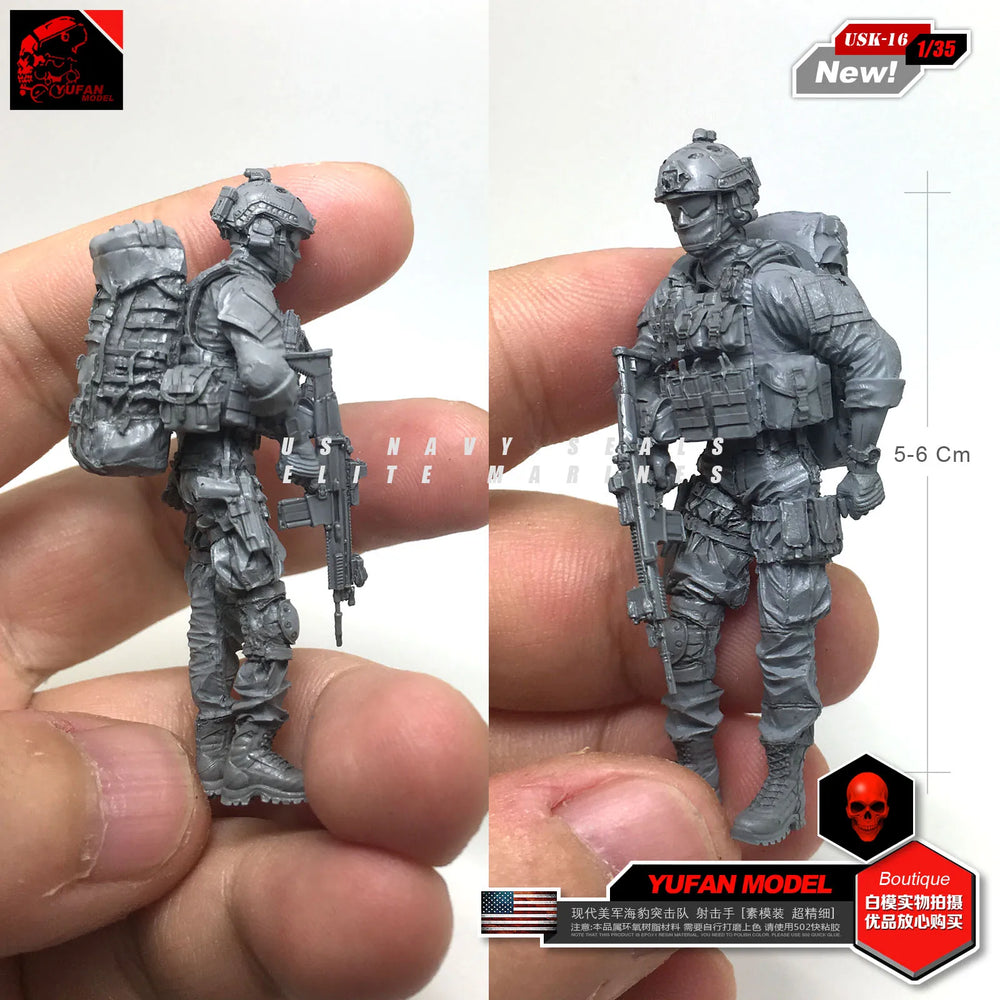 1/35 Modern Tactical Operator with Plate Carrier, Resin Model Figure Kit, Unassembled and Unpainted