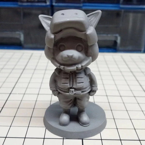 70mm Chibi Animal Character, Resin Model Figure Kit, Anime Theme, Unassembled and Unpainted