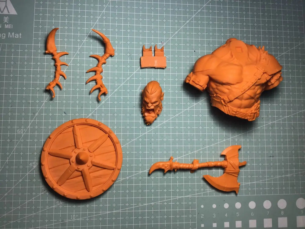 70mm Barbarian Orc, Resin Model Bust Kit, Fantasy Theme, Unassembled and Unpainted