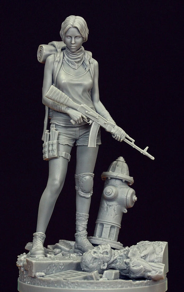 90mm Modern Female Soldier, Resin Model Figure Kit, Unassembled and Unpainted