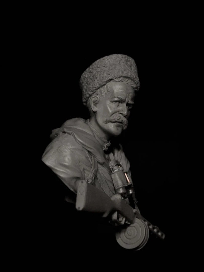 1/10 WWII German Infantry Soldier with MP40, Resin Model Bust Kit, Unassembled and Unpainted