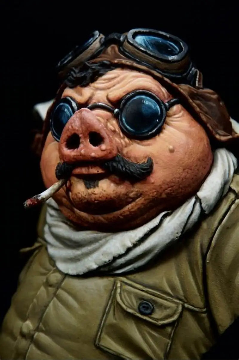 50mm Pilot, Resin Model Bust Kit, Fantasy Theme, Unassembled and Unpainted