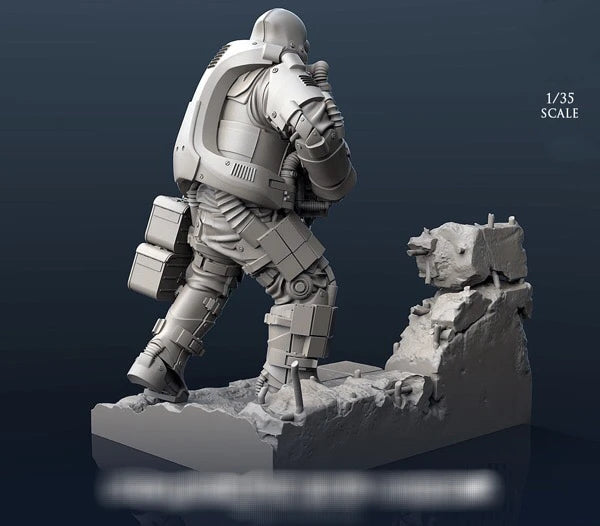 1/35 Modern Sci-Fi Tactical Operator, Resin Model Figure Kit, Unassembled and Unpainted