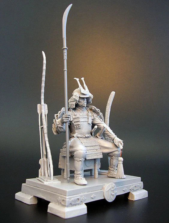 1/32 Medieval Japanese Samurai, Resin Model Figure Kit, Unassembled and Unpainted